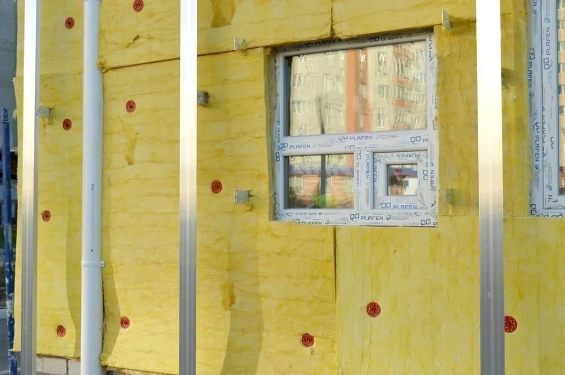 Fassadendämmung eines Hauses