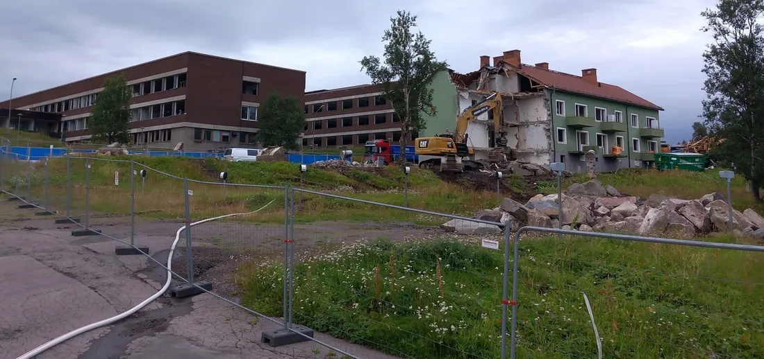 Baustelle während der Entkernung